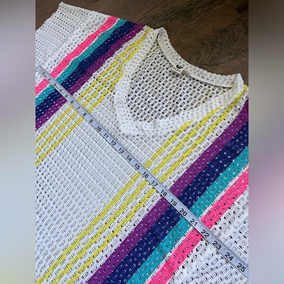 Roxy knitted crochet poncho swim beach coverup size small - Picture 5 of 12